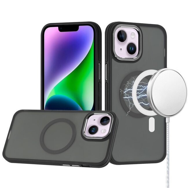 For Apple For Apple iPhone 13/14 Royal Magnetic Ring Skin-Touch HQ Metal Buttons/Camera Lip Hybrid