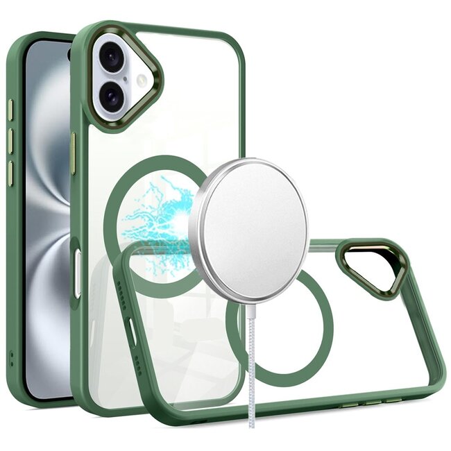 For Apple For Apple iPhone 16 Plus 6.7 inch Greatest Clear Acrylic Thick Metal Button Hybrid