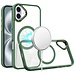 For Apple For Apple iPhone 16 Plus 6.7 inch Greatest Clear Acrylic Thick Metal Button Hybrid