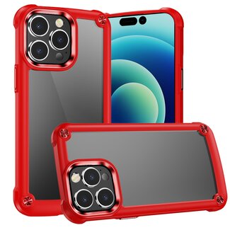 For Apple For Apple iPhone 15 Pro Ultimate CaseX Transparent Hybrid Case with Metal Buttons And Camera Edges