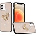 For Apple For Apple iPhone 12 & iPhone 12 Pro SPLENDID Diamond Glitter Ornaments Engraving Garden Butterflies