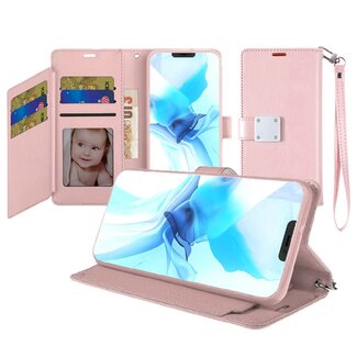 For Apple For Apple iPhone 12 & iPhone 12 Pro (Open Camera Hole) Wallet ID Card Holder Case Cover