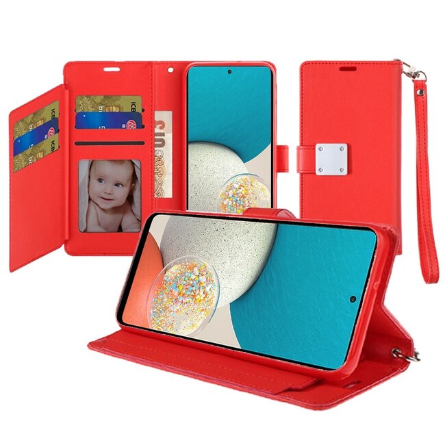 For Apple For Apple iPhone 15 Wallet ID Card Holder Case Cover