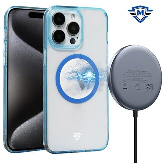 For Apple For Apple iPhone 15 Pro METKASE Transparent Magnetic Circle Simplistic Hybrid
