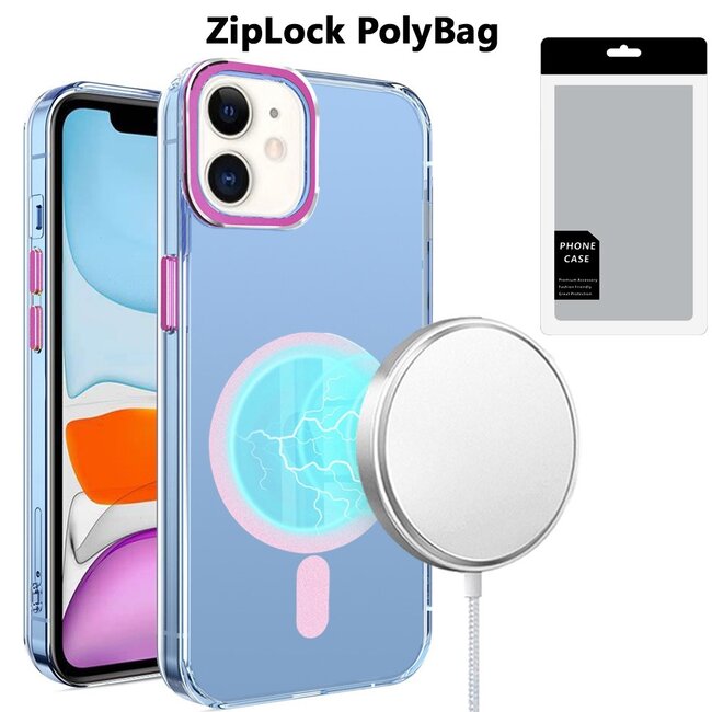 For Apple [PolyBag] For Apple iPhone 11 Matching Clear Transparent Circle Design