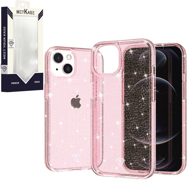 For Apple For Apple iPhone 12/12 PRO METKASE Magnetic Glitter Ultra Thick 3mm Transparent Hybrid in Slide-Out Package