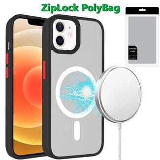 For Apple [PolyBag] For Apple iPhone 12 & iPhone 12 Pro Core Magnetic Circle Colorful Buttons Thick 2mm Hybrid