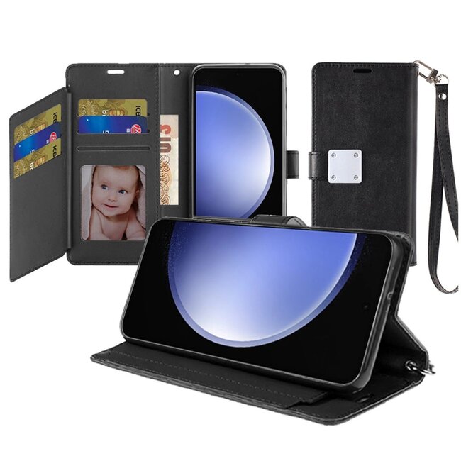 For Samsung For Samsung Galaxy S24 FE Wallet ID Card Holder Case Cover