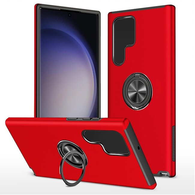 For Samsung For Samsung Galaxy S21 Plus/S30 Plus 6.8inch CHIEF Oil Painted Magnetic Ring Stand Hybrid Case Cover