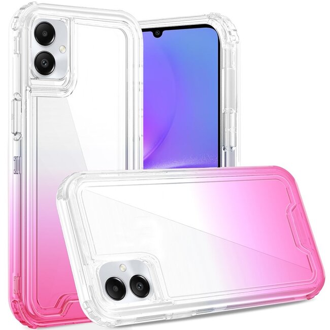 For Samsung For Samsung Galaxy A06 3in1 Two Tone Shockproof Transparent Hybrid Case