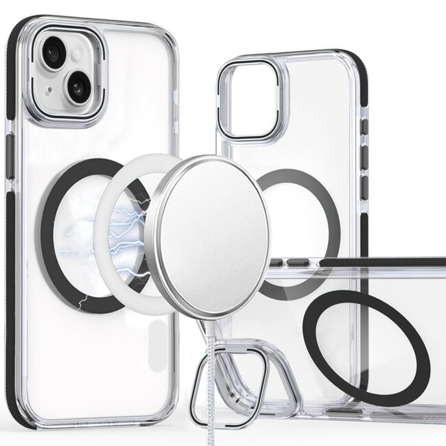 For Apple For Apple iPhone 15 MagSonic Camera Bracket Stand Magnetic Ring Circle Hybrid