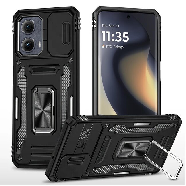 Motorola For Motorola Moto Edge 5G 2024 Utter Tough Metal Ring Movable Camera Window Hybrid