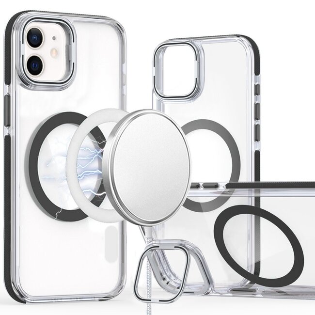 For Apple For Apple iPhone 11 (XI6.1) MagSonic Camera Bracket Stand Magnetic Ring Circle Hybrid