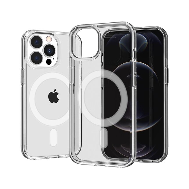 For Apple For Apple iPhone 15 Plus Sturdy Ultra (Magnetic Circle) Thick 3mm Transparent Hybrid