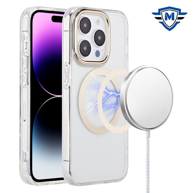 For Apple For Apple iPhone 15 Pro METKASE Double Protection IMD Design Pattern Magnetic Circle Premium Case