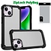 For Apple PolyBag] For Apple iPhone 14/13 Ultimate CaseX Transparent Hybrid Case with Metal Buttons And Camera Edges