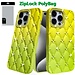For Apple For Apple iPhone 15 Pro Max Floral Joy Glitter Shimmer Leather Feel Thick TPU Case
