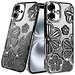 For Apple For Apple iPhone 16 Plus 6.7 inch Shimmer Glitter Floral Design Thick TPU Case Cover