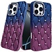 For Apple For Apple iPhone 16 Pro 6.3 inch Floral Joy Glitter Shimmer Leather Feel Thick TPU Case