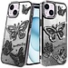 For Apple For Apple iPhone 15 Butterfly Freedom Shimmer Glitter Thick TPU Case Cover