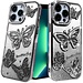 For Apple For Apple iPhone 13 Pro Max Butterfly Freedom Shimmer Glitter Thick TPU Case Cover