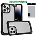 For Apple [PolyBag] For Apple iPhone 14 Pro Max Ultimate CaseX Transparent Hybrid Case with Metal Buttons And Camera Edges