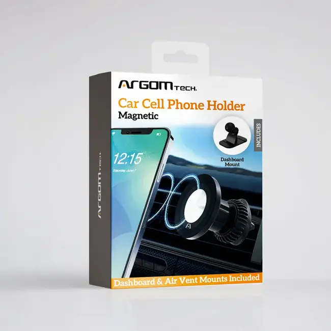 Argom Argom Car Cell Phone Holder Magnetic 2 in 1 Vent & Dashboard
