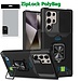 For Samsung [PolyBag] For Samsung s25 Ultra Multi-Functional Card Magnetic Ring Stand Hybrid Camera Case Cover