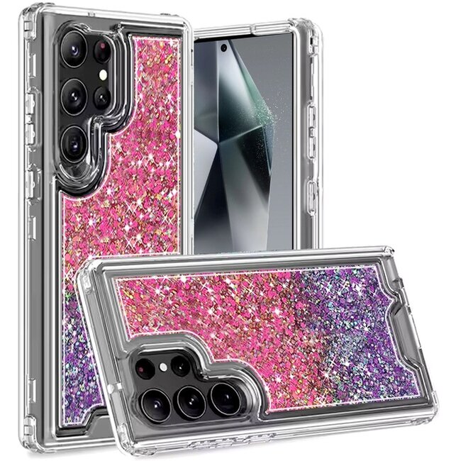 For Samsung For Samsung Galaxy s25 Ultra Epoxy Sticker Glitter 3in1 Shockproof Transparent Hybrid Case