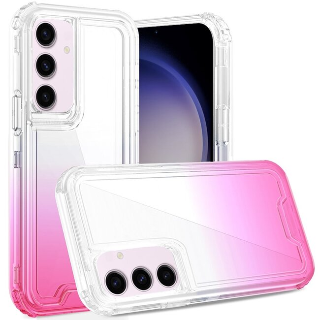 For Samsung For Samsung Galaxy S23 Plus 3in1 Two Tone Shockproof Transparent Hybrid Case