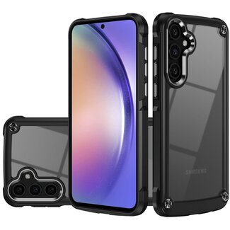 For Samsung For Samsung Galaxy A54 Ultimate CaseX Transparent Hybrid Case with Metal Buttons And Camera Edges