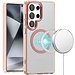 For Samsung For Samsung Galaxy s24 Ultra Magnetic Circle Ring Transparent Premium Acrylic with Metal Buttons & Camera Raised Lip