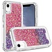 For Apple For Apple iPhone XR Epoxy Sticker Glitter 3in1 Shockproof Transparent Hybrid Case