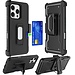For Apple For Apple iPhone 16 Pro Max 6.9 inch CARD Holster with Kickstand Clip Hybrid Case Cover