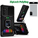 For Samsung [PolyBag] For Samsung s25 Plus/s24 Plus Multi-Functional Card Magnetic Ring Stand Hybrid Camera Case Cover