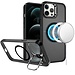 For Apple For Apple iPhone 12 Pro Max 6.7 Fearless Tough HQ Metallic Hybrid with Camera Ring Stand Magnetic Circle Case
