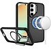 For Samsung For Samsung Galaxy S24 FE Fearless Tough HQ Metallic Hybrid with Camera Ring Stand Magnetic Circle Case