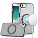 For Apple For Apple iPhone 16e / SE4 Magnetic Circle Ring Transparent Premium Acrylic with Metal Buttons & Camera Raised Lip