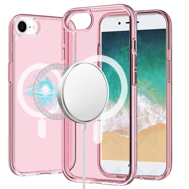 For Apple For Apple iPhone 16e / SE4 Sturdy Ultra Magnetic Circle Thick 3mm Transparent Hybrid