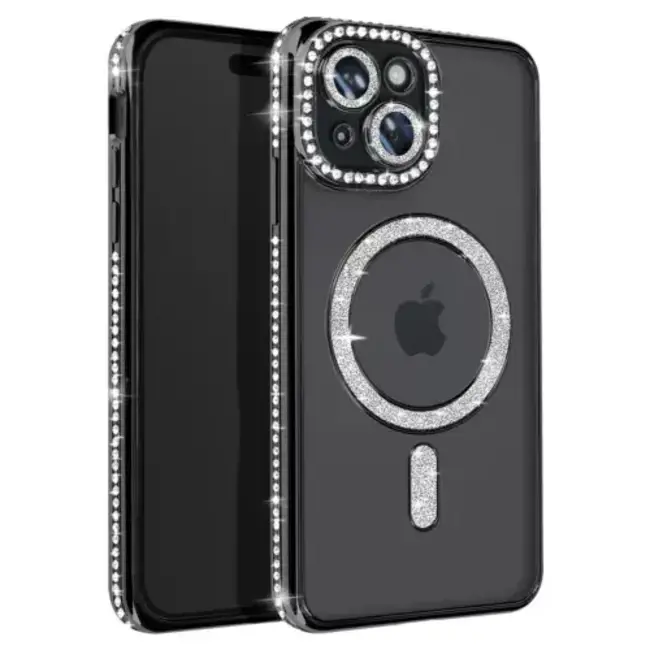 For Apple For Apple iPhone 16 Luxury Diamond Soft TPU Magnetic Case