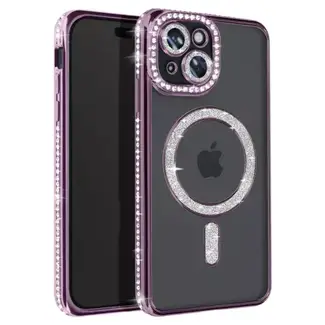For Apple For Apple iPhone 16 Luxury Diamond Soft TPU Magnetic Case