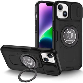 For Apple For Apple iPhone 14/13 Push Mount Friendly Camera Protective Ring Stand Hybrid Case