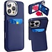 For Apple For Apple iPhone 16 Pro 6.3 inch Card Holder with Mirror Inside PU Leather Hybrid Case