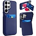 For Samsung For Samsung Galaxy s24 Ultra Card Holder with Mirror Inside PU Leather Hybrid Case