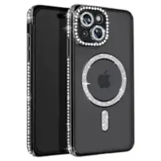 For Apple For Apple iPhone 15 Luxury Diamond Soft TPU Magnetic Case