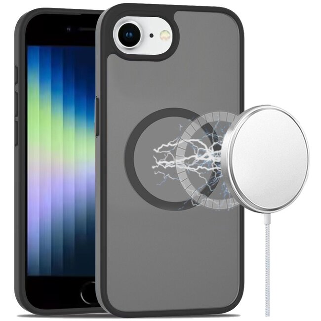For Apple For Apple iPhone SE 3 (2022) SE/8/7 Magnetic Circle Smooth Safe Matte Feel Hybrid Case