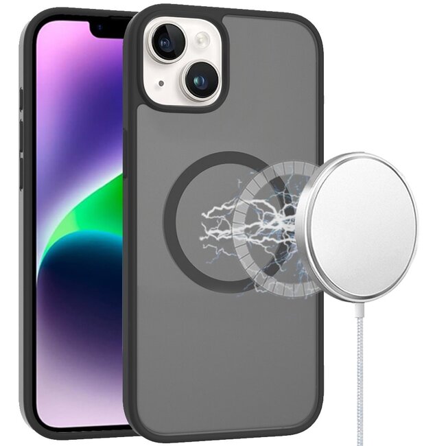 For Apple For Apple iPhone 13/14 Magnetic Circle Smooth Safe Matte Feel Hybrid Case