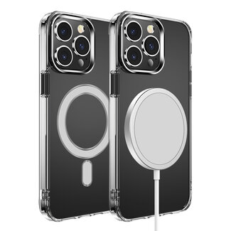 For Apple For Apple iPhone SE 3 (2022) SE/8/7 Thick Transparent Magnetic Circle Shockproof Hybrid