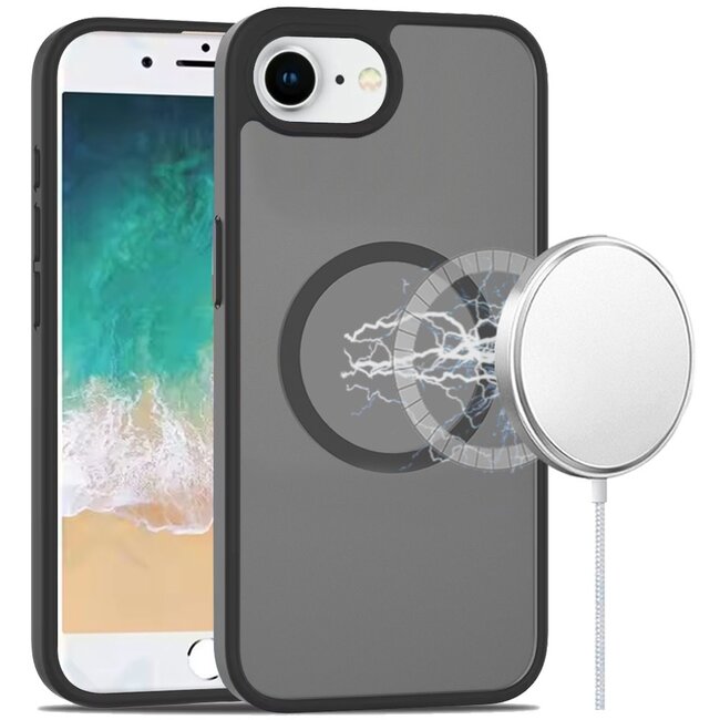 For Apple For Apple iPhone 16e / SE4 Magnetic Circle Smooth Safe Matte Feel Hybrid Case