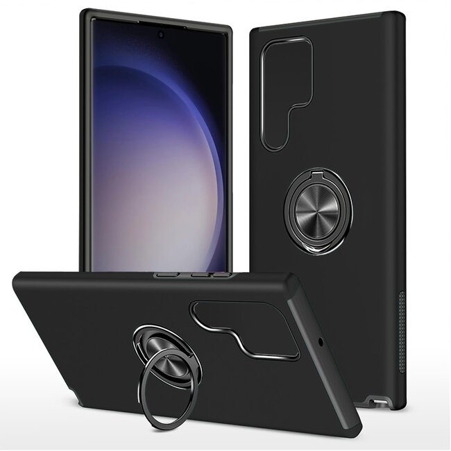 For Samsung For Samsung Galaxy s21 Ultra, s30 Ultra CHIEF Oil Painted Magnetic Ring Stand Hybrid Case Cover